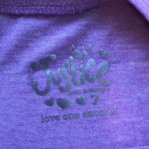Girls Size 7 Justice Short Sleeve Shirt - Picture 3 of 3